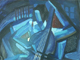 Metin Akba�: �ellocu - 2, ya�l� boya 35 x 50 cm. 1999