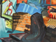 Metin Akba�: G�lge, ya�l� boya 700 x 100 cm. 1998