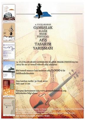 9.Uluslararas� G�m��l�k Klasik M�zik Festivali Afi� Yar��mas�