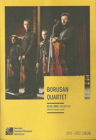 Borusan Quartet: T�rk Bestecileri Gecesi D�nya Pr�miyeri